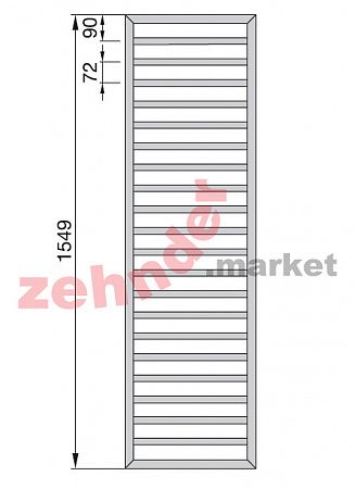 Полотенцесушитель Zehnder SUBI-150-060 Inox