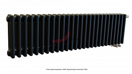 Радиатор Zehnder Charleston Completto CH 3030/26 V001 ½ RAL 9217 matt цвет Черный