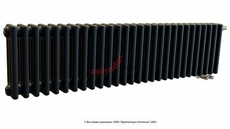 Радиатор Zehnder Charleston Completto CH 3030/28 V001 ½ RAL 9217 matt цвет Черный