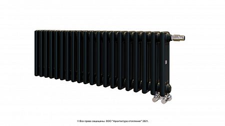 Радиатор Zehnder Charleston Completto CH 3030/20 V001 ½ RAL 9217 matt цвет Черный